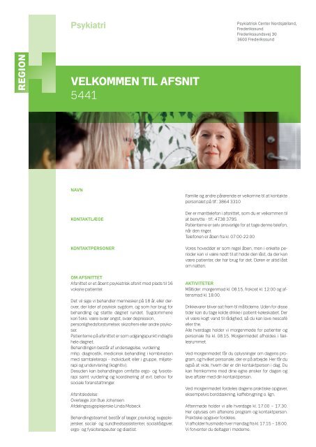 Velkommen til afsnit 5441.pdf - Region Hovedstadens Psykiatri