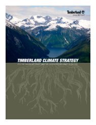 TIMBERLAND CLIMATE STRATEGY - Timberland Responsibility