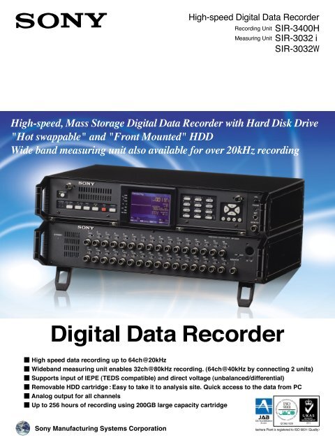 High-speed, Mass Storage Digital Data Recorder with Hard Disk ...