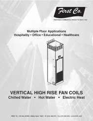 VERTICAL HIGH RISE FAN COILS - First Co.