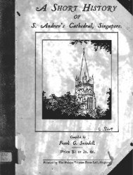 A Short History of S. Andrew's Cathedral Singapore (Singapore ...