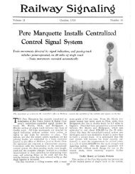 Pere Marquette Installs Centralized Control Signal System