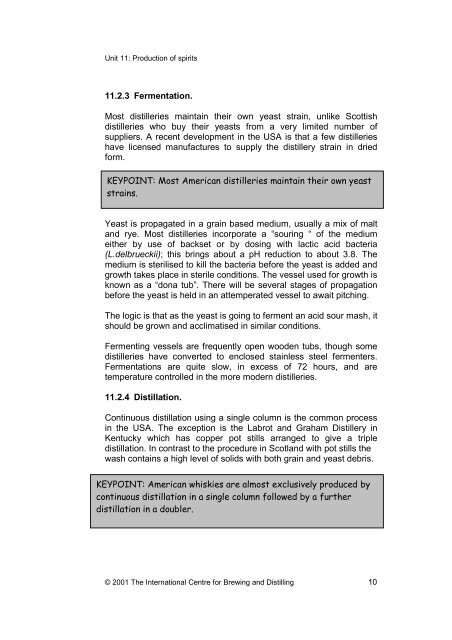 MODULE: DISTILLING UNIT: 11: PRODUCTION OF SPIRITS ...