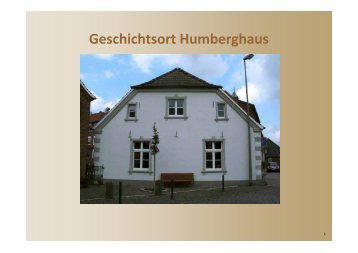 Das Haus ist der Star… - Humberghaus