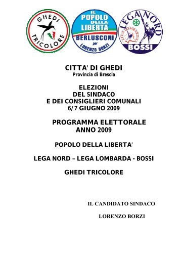 Il Programma Elettorale - Lega Nord Sezione di Ghedi