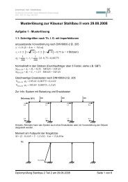 MusterlÃ¶sung zur Klausur Stahlbau II vom 29.08.2008