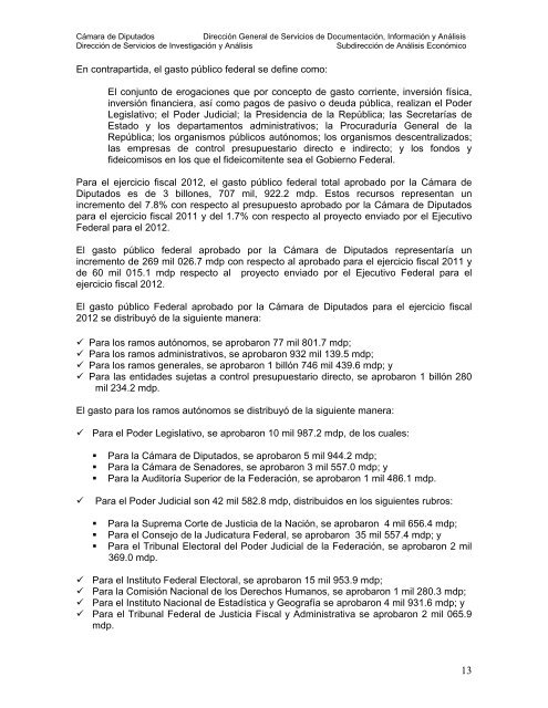 DIRECCIÓN DE SERVICIOS DE INVESTIGACIÓN Y ANÁLISIS ...