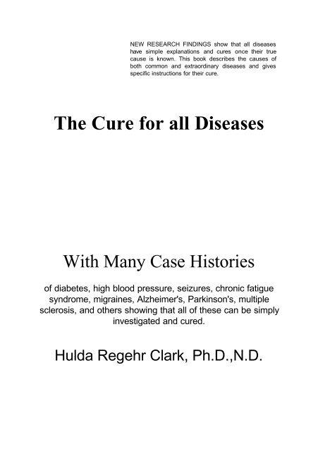 The Cure for all Diseases - Free-Energy Devices, zero-point energy ...