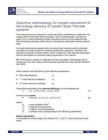 Objective methodology for simple calculation of the energy delivery ...