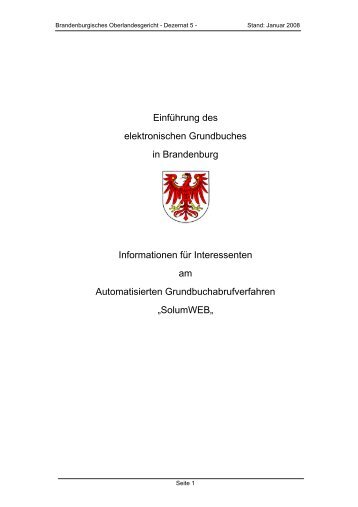 SolumWEB - Brandenburgisches Oberlandesgericht - Land ...