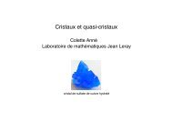 Cristaux et quasi-cristaux - Laboratoire de mathÃƒÂ©matiques