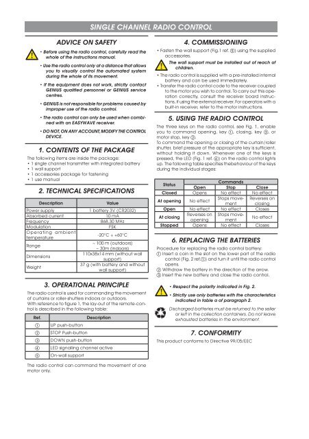 RADIOCOMANDO MONOCANALE - Faac