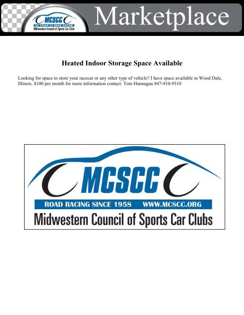 Nov-Dec 2009 Klaxon - Midwestern Council of Sports Car Clubs