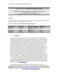 Prostaglandin Analogs - Ophthalmic, Drug Class Review