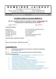 Vorstandsprotokoll vom 28. 2. 2012 - Gemeinde Jaidhof