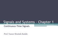 Signals and Systems â Chapter 1 - Yasser Kadah's Home Page ...