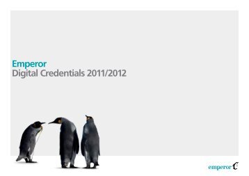 Emperor Digital Credentials 2011/2012 - Emperor Design