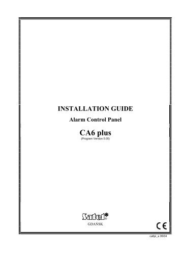 CA-6 installation manual - Satel