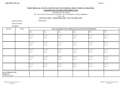 west bengal state council of vocational education & training - wbscvet