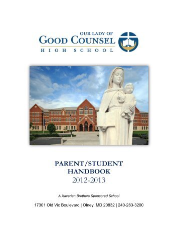 parent/student handbook - Our Lady of Good Counsel High School