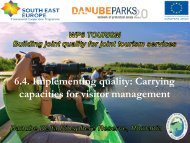 Carrying capacities for visitor management - DANUBEPARKS