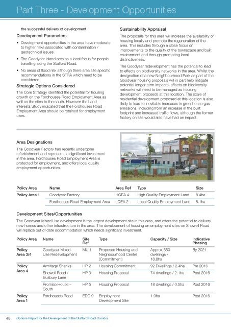 Stafford Road Corridor Area Action Plan