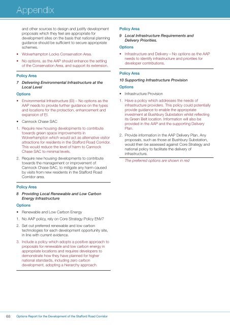 Stafford Road Corridor Area Action Plan