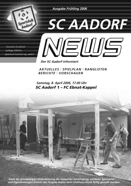 SCA-News FrÃ¼hjahr 2006 - SC Aadorf