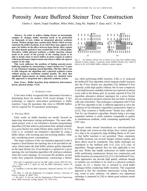 Porosity Aware Buffered Steiner Tree Construction - Computer ...