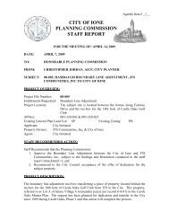 Minutes 3-10-09 Item 1 JTS Boundary Line Adjustment - City of Ione