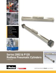 Series 2002 & P120 Rodless Pneumatic Cylinders - Parker ORIGA