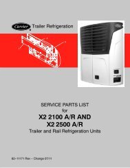 X2 2100 AR & X2 2500 AR - Sunbelt Transport Refrigeration