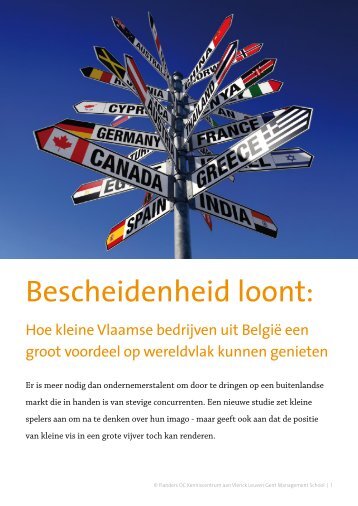 Bescheidenheid loont: - Vlerick Business School