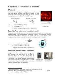 Chapitre 1.15 – Puissance et intensité
