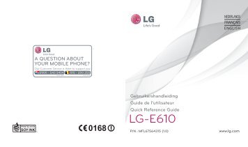 Handleiding LG E610 Optimus L5 White - Nederlands - Belsimpel.nl