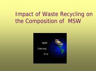 IMPACT OF FOOD WASTE GRINDERS AND WASTE RECYCLING ...