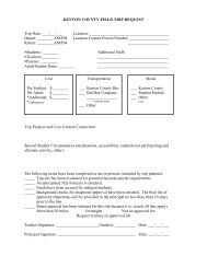 Field Trip Request Form - Kenton County Schools