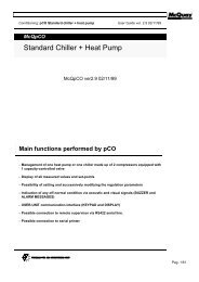 mCq pCO - Standard + Heat Pump - McQuay