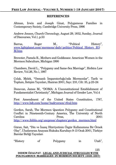 free law journal - volume 3, number 1 (18 january 2007)