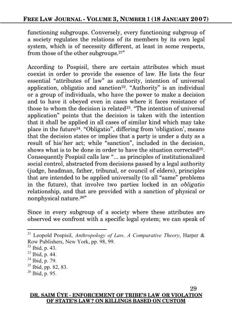 free law journal - volume 3, number 1 (18 january 2007)