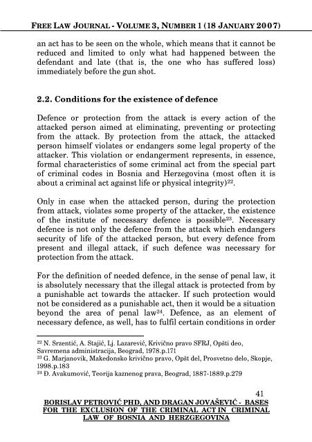 free law journal - volume 3, number 1 (18 january 2007)