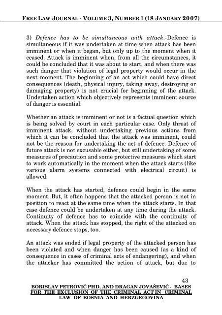 free law journal - volume 3, number 1 (18 january 2007)