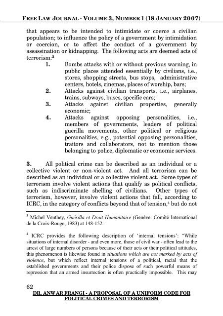 free law journal - volume 3, number 1 (18 january 2007)