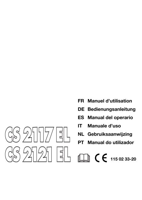 OM, CS2117 EL, CS2121 EL, CS 2117 EL, CS 2121 EL ... - Jonsered