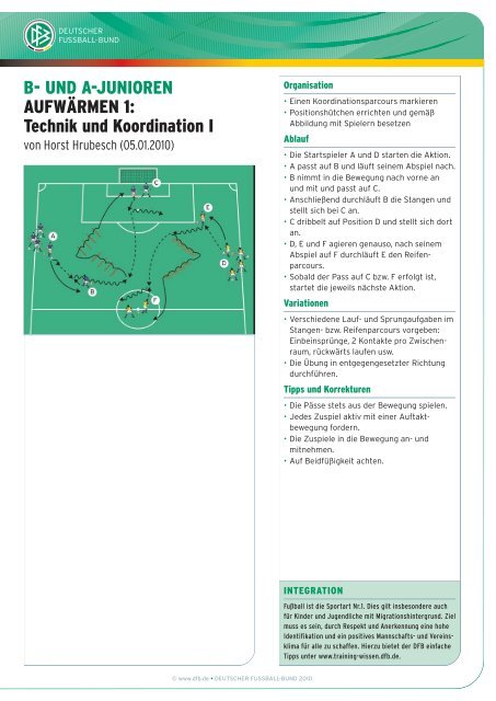 B- UND A-JUNIOREN AUFWÃRMEN 1: Technik ... - SSV Vorsfelde