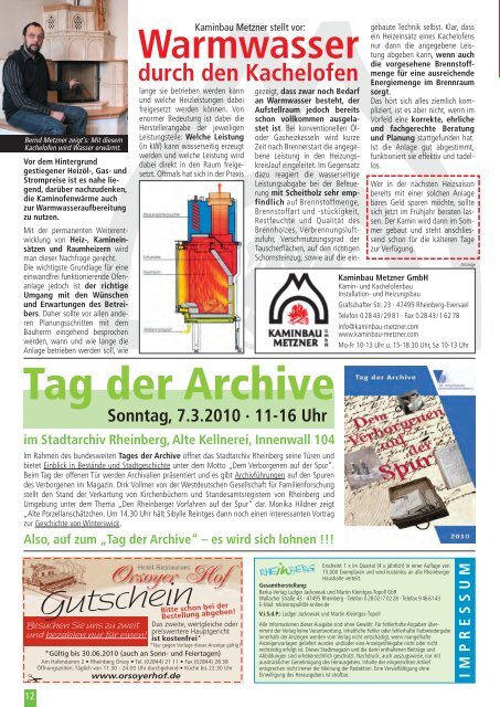 Stadtmagazin Rheinberg • Ausgabe Nr.10