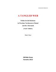 A Tangled Web. Polish-Jewish Relations in Wartime ... - Glaukopis