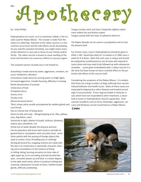 September-October201.. - Dogs Naturally Magazine