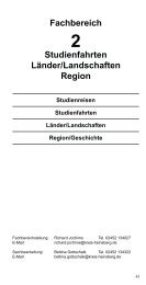 Studienfahrten, Länder/Landschaften/Region - VHS Kreis Heinsberg