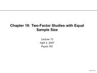 Chapter 19: Two-Factor Studies with Equal Sample Size